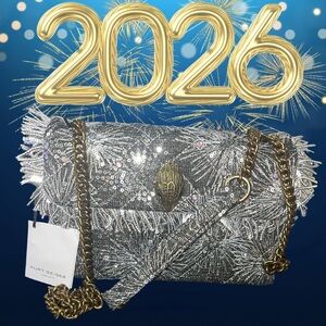 NWT! Kurt Geiger London Medium Kensington Sequin Fringe Cross Body